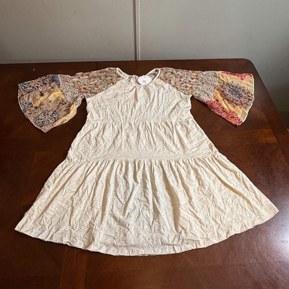 Umgee Sheer Boho Patchwork Flare Sleeve Tiered He… - image 9